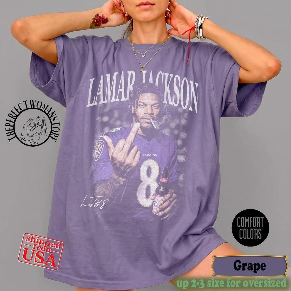 Lamar Jackson Shirt, Bootleg Football Tee Lamar Jackson Graphic